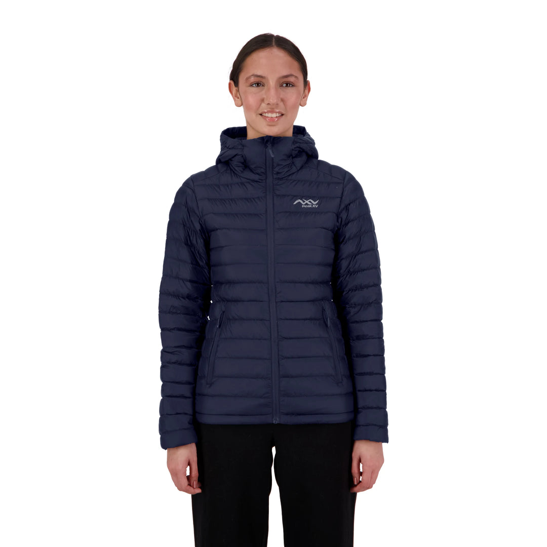 Womens Peak XV Zephyr Down Jacket in Midnight, product photograph 1