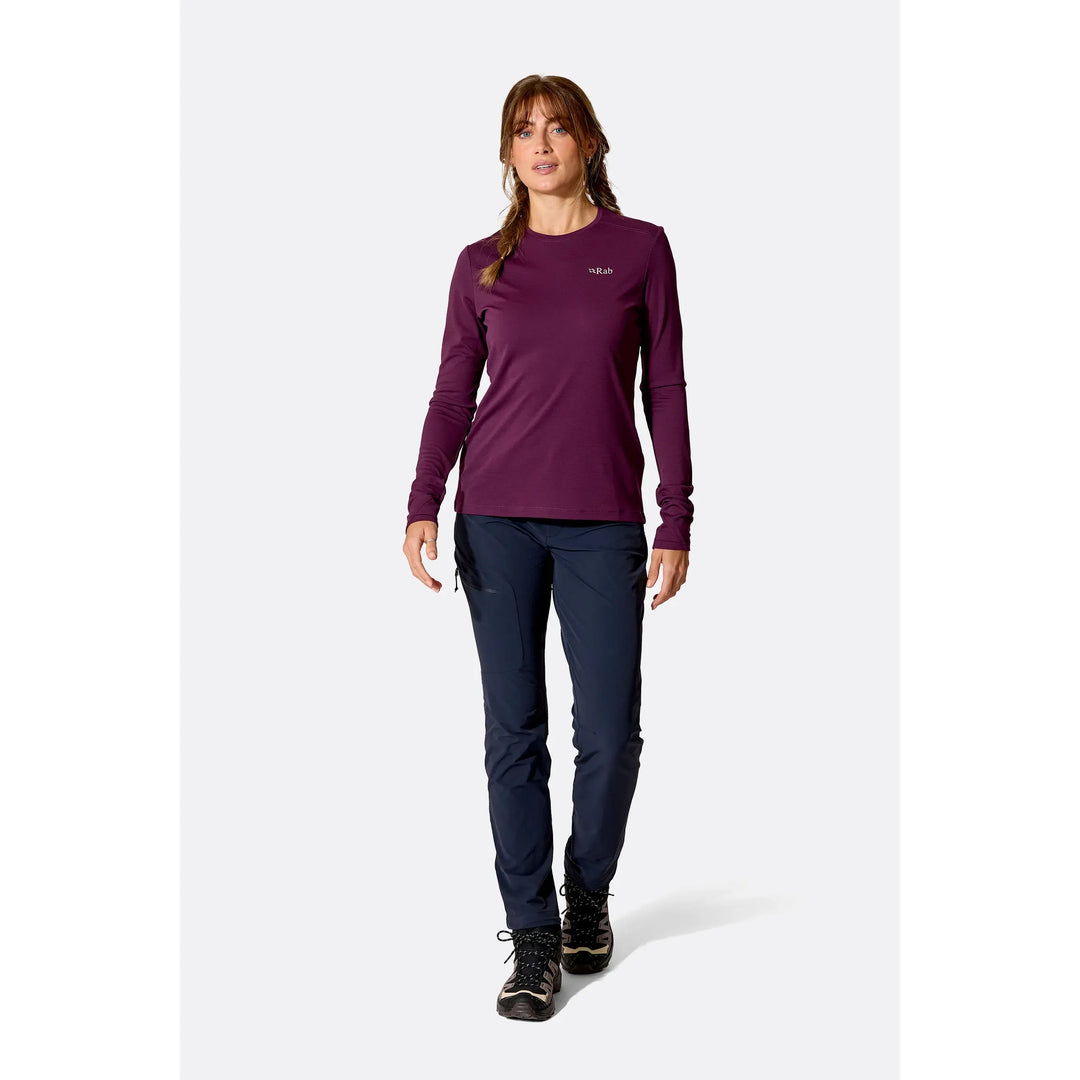 Womens Rab Force LS Tee (2026) — detail | Rab NZ