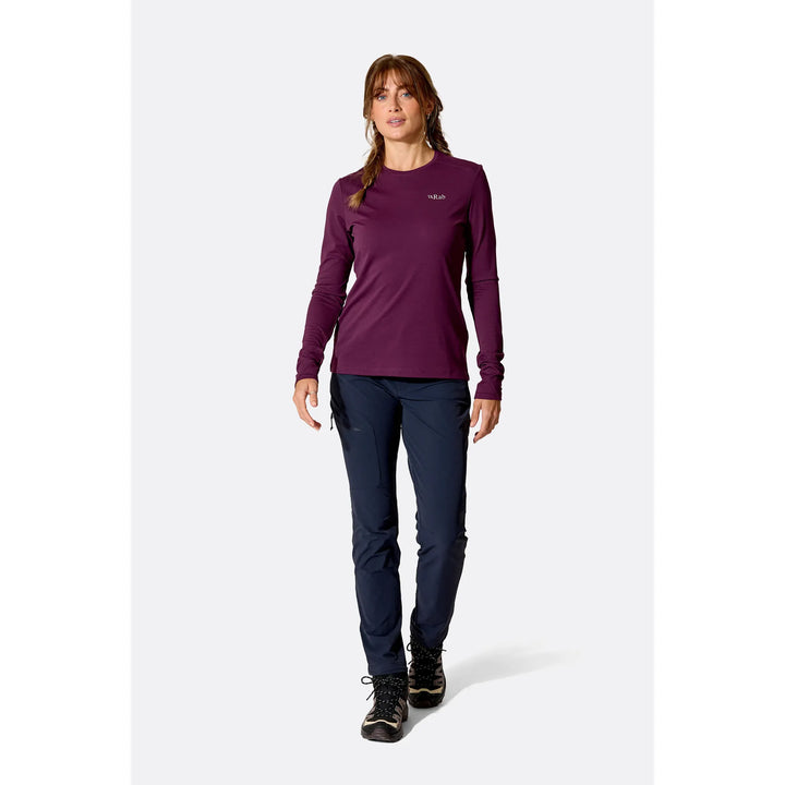 Womens Rab Force LS Tee (2026) — detail | Rab NZ