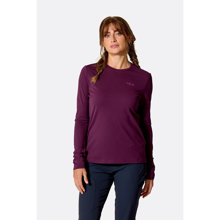Womens Rab Force LS Tee (2026) — detail | Rab NZ