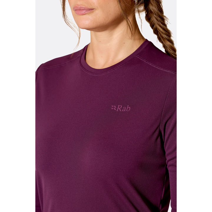 Womens Rab Force LS Tee (2026) — detail | Rab NZ