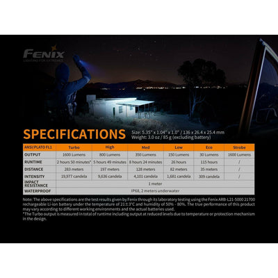 Fenix PD36R 1600 Lumen Rechargeable Torch