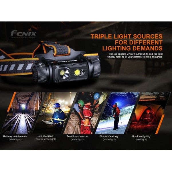 Fenix HM70R 1600 Lumen Rechargeable Headlamp