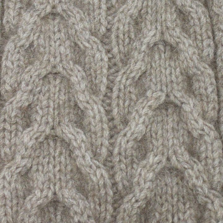 Possum Merino Scarf with Pompom - Lothlorian Knitwear