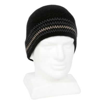 Possum Merino Urban Striped Beanie - Lothlorian Knitwear