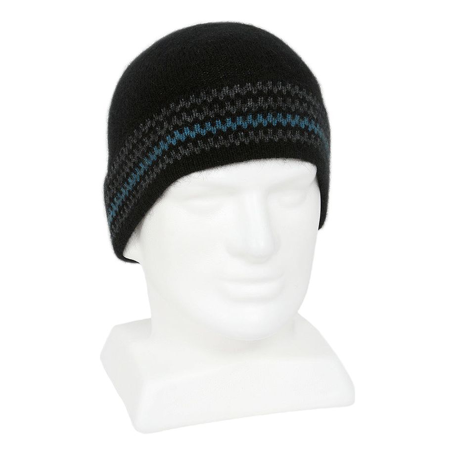 Possum Merino Urban Striped Beanie - Lothlorian Knitwear