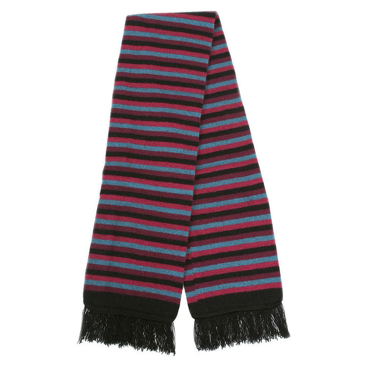 Possum Merino Multi Striped Scarf - Lothlorian Knitwear