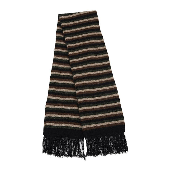 Possum Merino Multi Striped Scarf - Lothlorian Knitwear