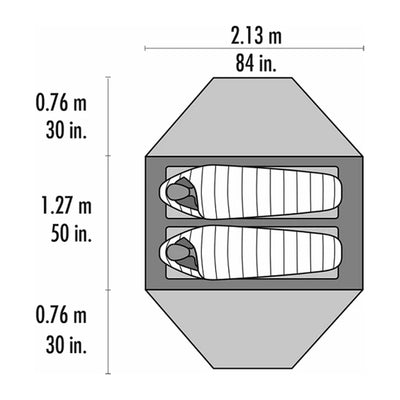 MSR Elixir 2 Person Hiking Tent with Footprint