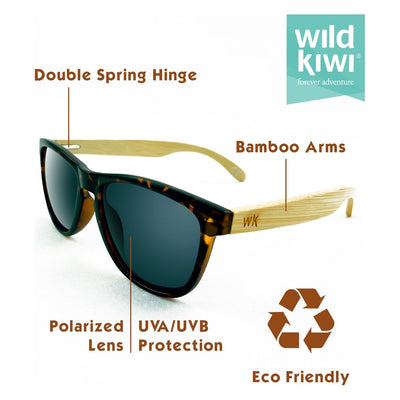 Bamboo Sunglasses Polarised for Men and Women - Tiger
