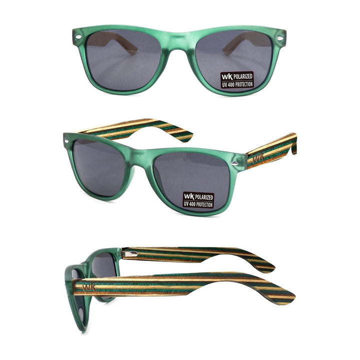 Wood Sunglasses Polarised for Men and Women - Dark Green