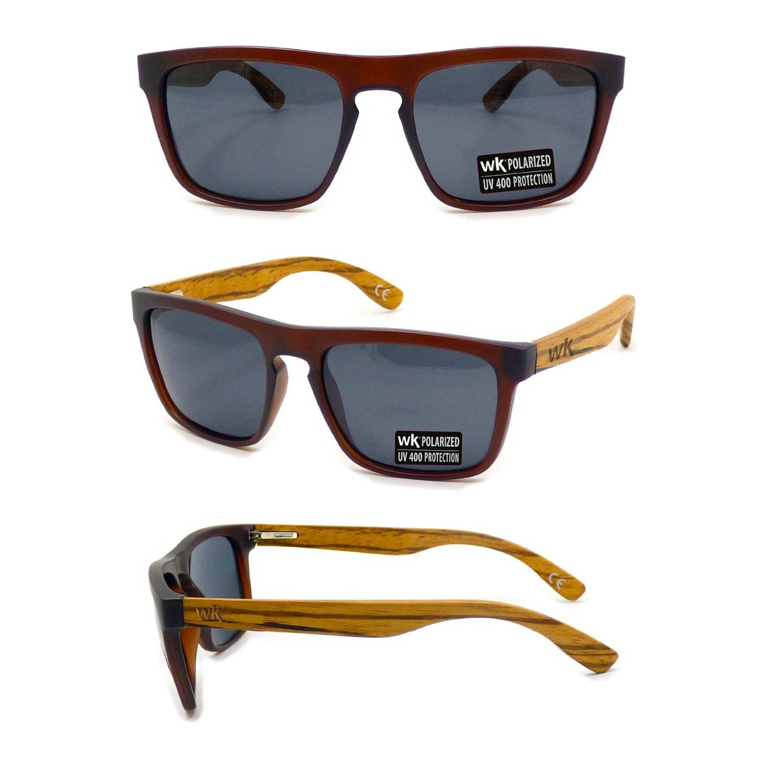 Wood Sunglasses Polarised for Men and Women - Dark Brown