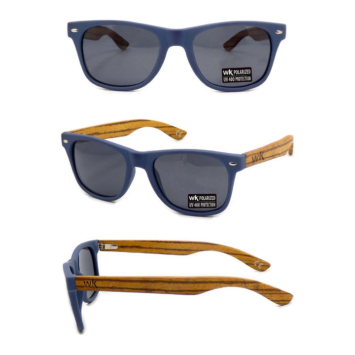 Wood Sunglasses Polarised for Men and Women - Dark Blue
