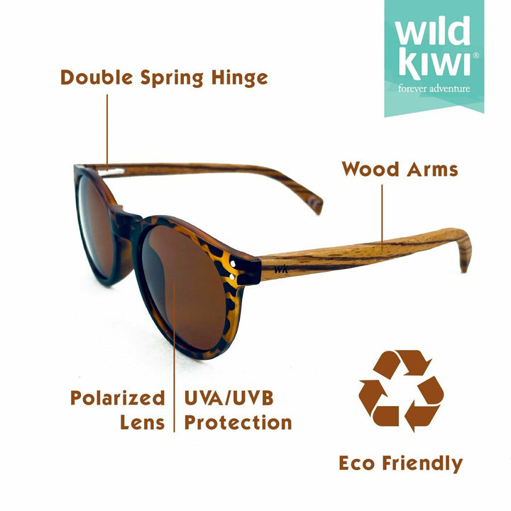 Wood Sunglasses Polarised for Men and Women - Tortoise Shell