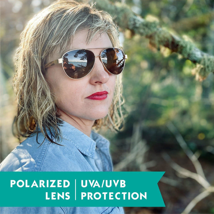 Wood Sunglasses Polarised for Men and Women - Aviator