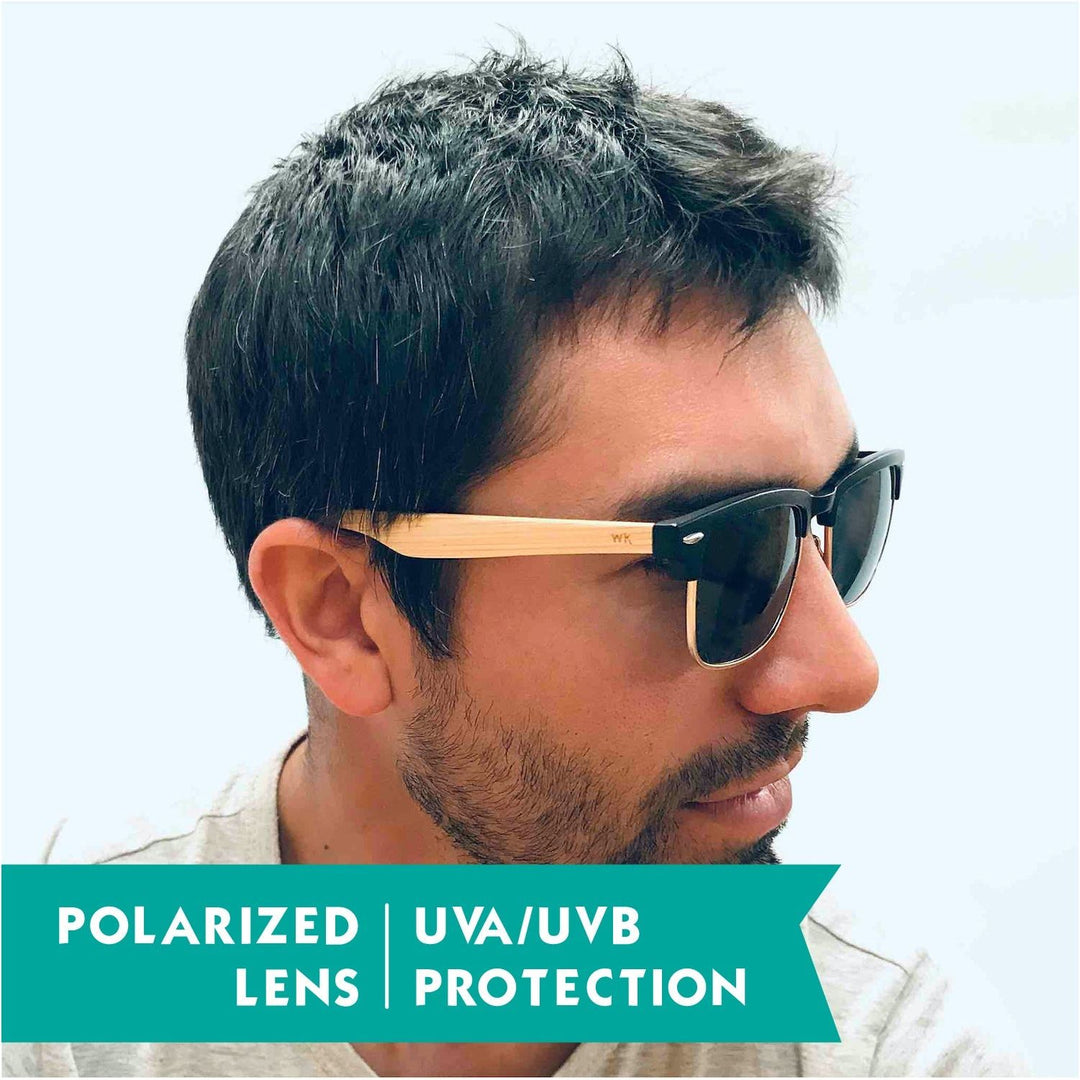 Bamboo Sunglasses Polarised for Men and Women - Club Master