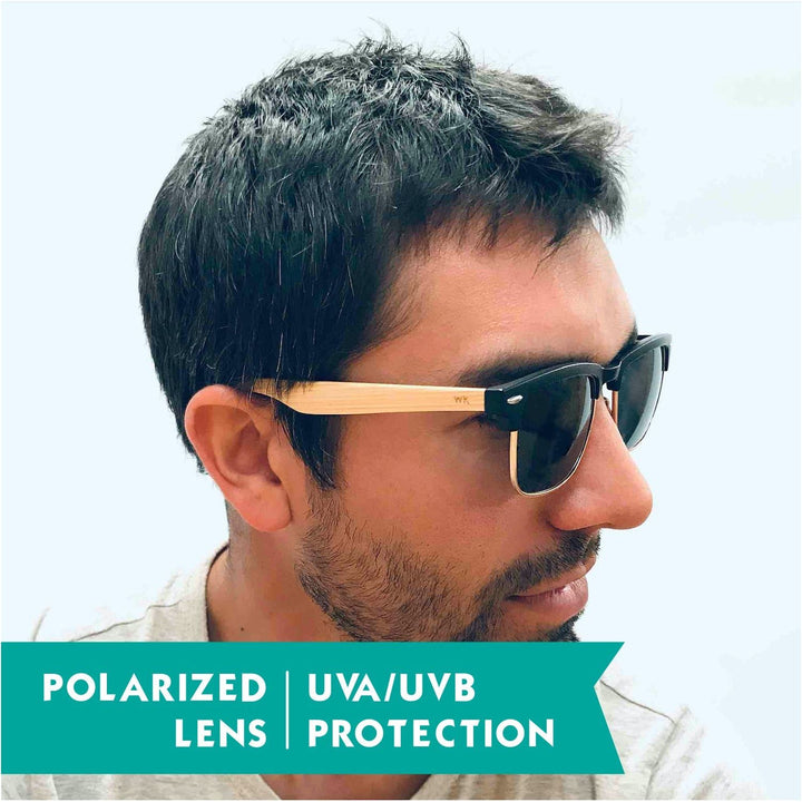 Bamboo Sunglasses Polarised for Men and Women - Club Master